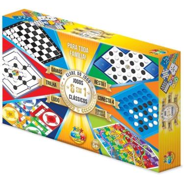 Imagem de Jogo De Tabuleiro 6 Em 1 Clube Do Jogo  Dama/Tri
