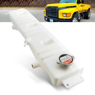 Imagem de F6HZ-8A080-B Tanque de expansão de surto de líquido de arrefecimento da garrafa do reservatório de transbordamento do radiador adequado para Ford Truck F600 F700 F800 1980-1998#F5HT-8A080-HA