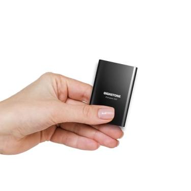 Imagem de Gigastone SSD externo de 1 TB, velocidade de leitura, 500 MB/s, USB 3.2 USB-C, unidade de estado sólido portátil, 3D NAND ultrafino, metal, para PS4, PC, laptop, Mac, Windows, Linux, Android, Xbox One