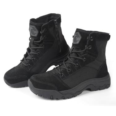 Imagem de YELLOWOLF Botas femininas de combate táticas leves de 15 cm - Botas militares do deserto, Zíper preto, 40