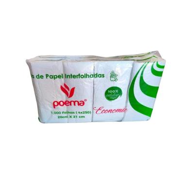 Imagem de Toalha Interfolhada Branco Economic Pluma c/1000 un