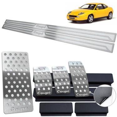 Imagem de Descanso Pedaleira Soleira Fiat Coupé Prata Alto Relevo