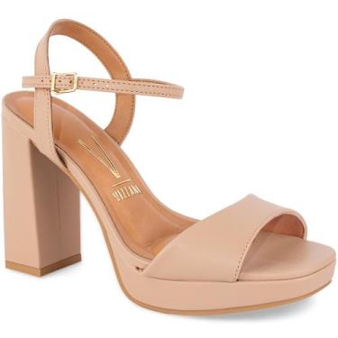 Imagem de Sandália Vizzano Meia Pata Salto Grosso Original 6551-100, Bege, 37