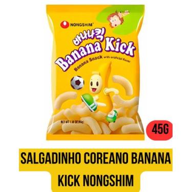 Imagem de Salgadinho coreano banana kick nongshim 45g - NONGSHIN