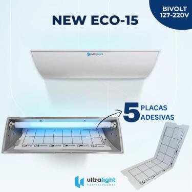 Imagem de Armadilha Luminosa Mata Moscas Arandela Eco-15 - Ultralight