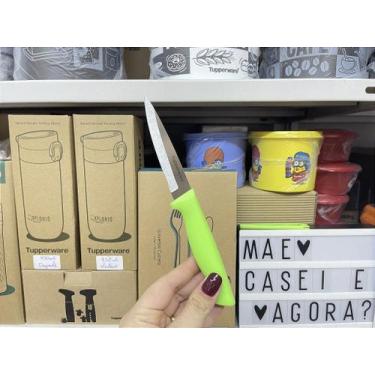 Imagem de Faca Pequena Verde Neon Tupperware - Utensílio de Cozinha