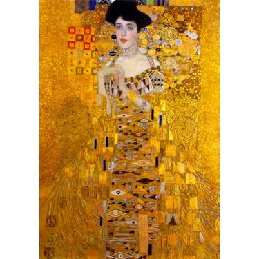 Imagem de MISITU Jigsaw Puzzles 2000 Pieces for Adults Portrait of Adele Bloch-Bauer Gustav Klimt Challenging Difficult Puzzles Christmas Birthday Game Toys 39.37 x 27.56 Inches