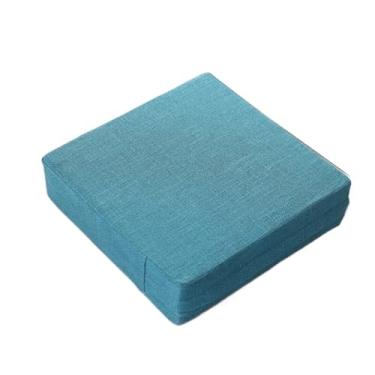 Imagem de pufe Almofada de linho quadrado futon piso tatami almofada removível meditação travesseiro ioga(Blue,40cm)