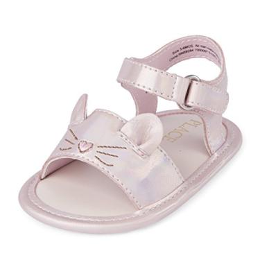 Imagem de The Children's Place Sandália feminina Nbg Cat, rosa, 0-3MONTHS Medium US Big Kid