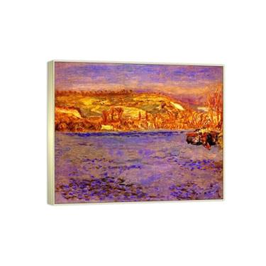 Imagem de BMZFYBS Famosas impressões em tela pintura-paisagem arte de parede Picture-River 2-Silver Frame Poster para decoração de casa 20x25cm8x10in