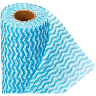 Imagem de Kit 50 Pano de Limpeza Flanela Lavável Reutilizável Secagem Rápida Multiuso Tipo Perfex Rolo Com Paninhos Limpa Tudo Cozinha Móveis Vidros – 20x30cm