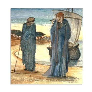 Imagem de SDYJ6GSW Edward Burne Jones Arte de parede The Magic Circle Poster pinturas famosas reprodução romantismo imagens decoração de parede Edward Burne Jones decoração de casa 70 x 70 cm (28 x 28 pol