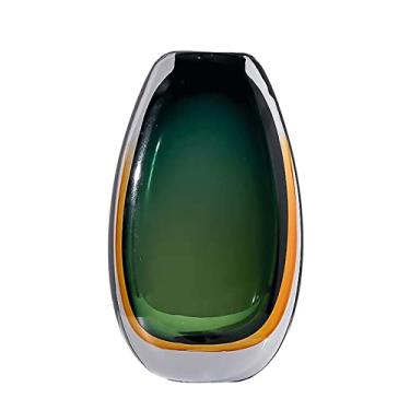 Imagem de Vasos de flores vaso de vidro 28 cm grande decoração transparente vaso de flores arte geométrica moderna vasos de arranjo de flores sala de estar decoração de casa ornamento vaso decorativo (tamanho