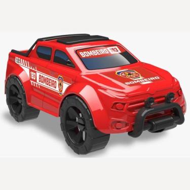 Imagem de Carrinho De Brinquedo Corpo de Bombeiro Pick-Up Roda Livre - AMAR E