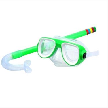 Imagem de Óculos Mergulho Snorkel Premium Infantil Silicone Natação praia verão 