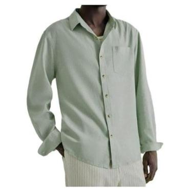 Imagem de Camisa Masculina Hering ML Slim Verde Claro - K48F1TSIXG-Masculino
