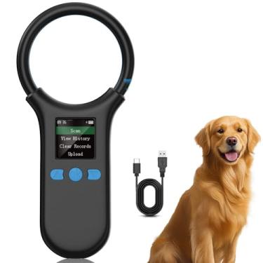 Imagem de Pet Microchip Scanner Bluetooth – Leitor de etiquetas de animais recarregável com tela de 3,7 cm, conectividade 3 em 1 para cães/gatos, armazenamento de dados 500