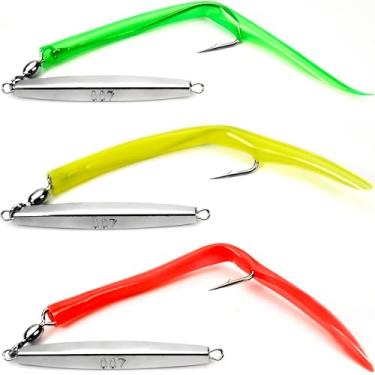 Imagem de VMSIXVM Diamond Jigs Iscas de pesca em água salgada Colheres de metal afundando, iscas de pesca para pesca de surfe, para peixe-azul, robalo, atum, salmão, mar profundo, oceano