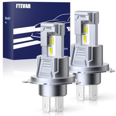 Imagem de FTEVAR Lâmpada 9003/HB2, faróis de neblina H4, branco frio 6500K, tamanho mini 1:1, pacote com 2