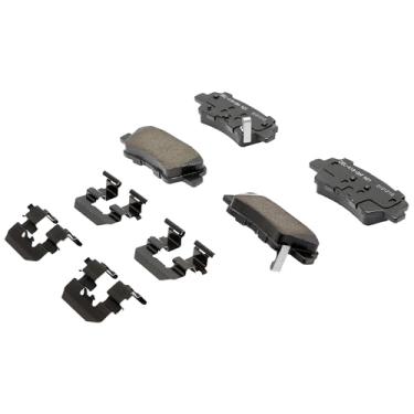 Imagem de ACDelco Kit de pastilhas de freio a disco traseiro de cerâmica profissional 17D1544CHF1 com clipes