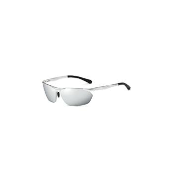 Imagem de Efashion Óculos de sol aviador clássicos, lentes polarizadas de liga de Al-Mg, 100% bloqueio UV, Prata, Medium