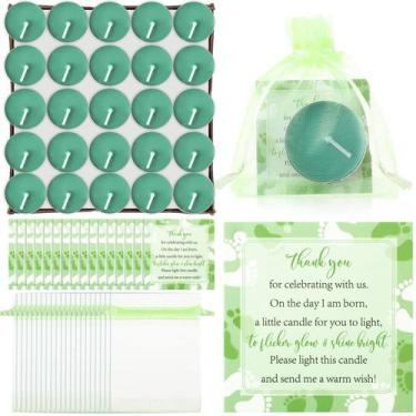 Imagem de Conjuntos de 50 lembrancinhas para chá de bebê Geosar com velas e bols