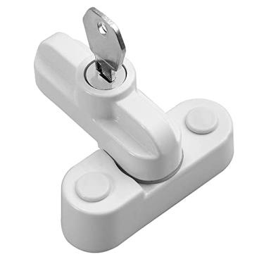 Imagem de Fechadura de porta e janela para porta de casa faixa jammer acessórios de hardware plástico aço trava de segurança com chave