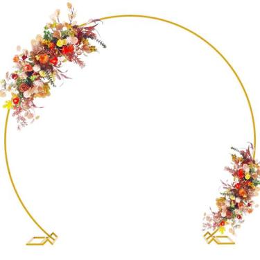 Imagem de Wedding Arch Asee 'm 8,5 pés de metal dourado para decoração de festas