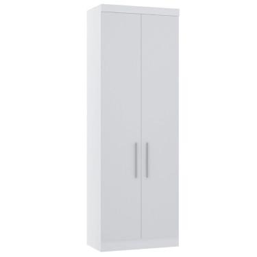 Imagem de Guarda Roupa Modulado 132cm 3 Portas E 4 Gavetas Alpes Luciane Móveis Branco Pf Com Verde Pf