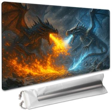 Imagem de Board Game 14x24in MTG Playmat Compatible for OCG CCG RPG TCG Playmats (The Battle of Fire and Ice)