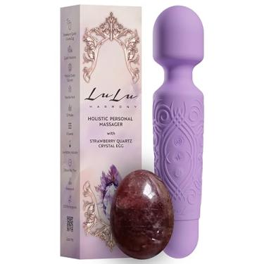 Imagem de LuLu Vibrador massageador de varinha com ovo Yoni Potente, conjunto de várias velocidades, relaxamento e cura para mulheres - Quartzo morango