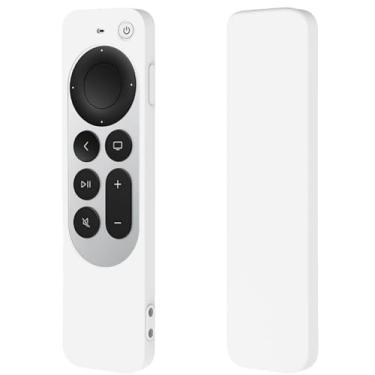 Imagem de Capa protetora para Apple TV Siri Remote - Capa de silicone para Apple TV 4K / HD Siri Remote Controller (2ª geração) / 3ª geração - Branca