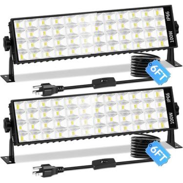 Imagem de Lâmpada LED para loja ISUERFY 100W 11000LM, pacote com 2 unidades