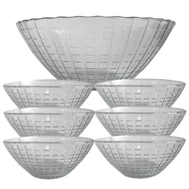 Imagem de Conjunto Sobremesa Tigelas Bowl Vidro Firenze Servir 7Pçs