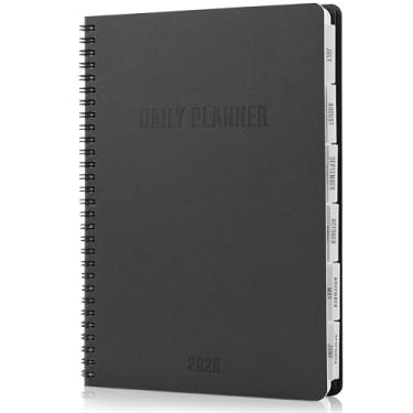 Imagem de Agenda diária durável 2026 – Agenda diária de 17,8 cm x 25,4 cm com pacotes semanais e mensais para facilitar o planejamento – Calendário perfeito para mulheres ou homens organizarem todos os