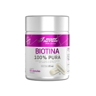 Imagem de Biotina 60 Cápsulas - Body Action Sabor:sem sabor;Tamanho:Unico;Genero:Unisex-Unissex