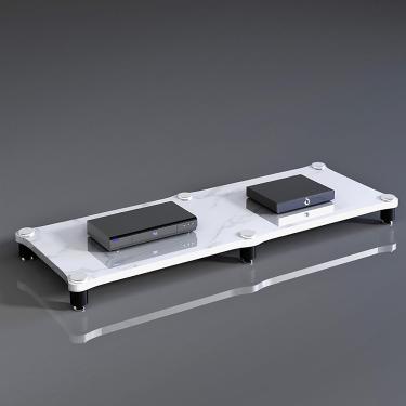 Imagem de Prateleira Para Jogos Suporte De áudio Suporte De Mídia Caixa De Jogos Prateleira De áudio E Dvd Prateleira Para Projetor Sob A Tv Suporte Para Prateleira De Jo, White, 120x48x10cm