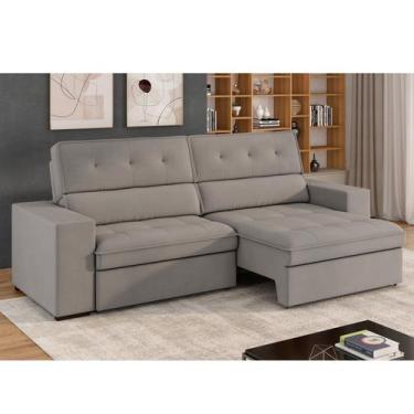 Imagem de Sofá 3 Lugares Retrátil e Reclinável Veludo Soft 230cm Grécia - Arte C