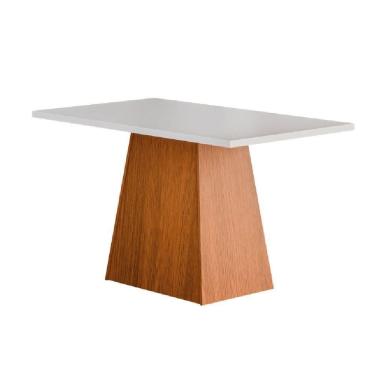 Imagem de Mesa Sala De Jantar 1,36m Trento Madeirado/off White Dobuê Madeirado/off White