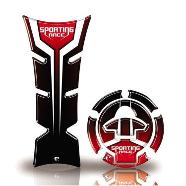 Imagem de Kit Protetor De Tanque E Bocal Moto Yamaha Sporting Race Vermelho Vermelho