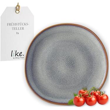 Imagem de Prato de café da manhã Villeroy & Boch, elegante prato de jantar de grés para brunches, bege, 23,5 x 23 x 2,5 cm, pode ser lavado na lava-louças