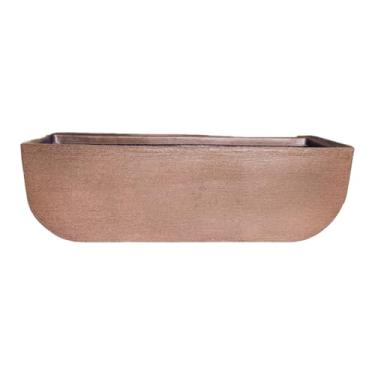 Imagem de Vaso Grande Jardineira Polietileno Floreira Jardim Casa 80cm (Marrom)