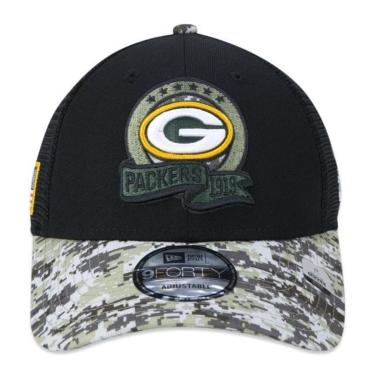 Imagem de BONÉ NEW ERA 940 GREEN BAY PACKERS SALUTE TO SERVICE NFP23BON215 PRETO VERDE-Masculino
