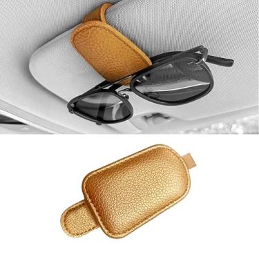 Imagem de Couslcd Suporte de óculos de sol para viseira de carro, clipe magnético para óculos de carro, clipe de cartão de bilhete para óculos de sol, acessórios interiores automotivos universais para SUV Truck