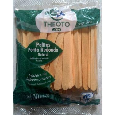 Imagem de 100 Palito Picolé Sorvete Escolar Artesanato Ponta Redonda Theoto