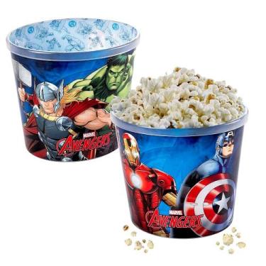 Imagem de Balde de Pipoca Vingadores Pote 2L Avengers Original - Plasútil