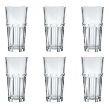 Imagem de Jogo Kit 6 Copos Vidro Grosso Suco Água Drink Cerveja 330ml