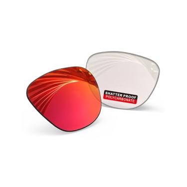 Imagem de iLikeo Lentes de reposição PRO+ de policarbonato não polarizadas para óculos de sol Ray-Ban Meta Skyler RW4010 52 mm - Eclipse Red Photochromic