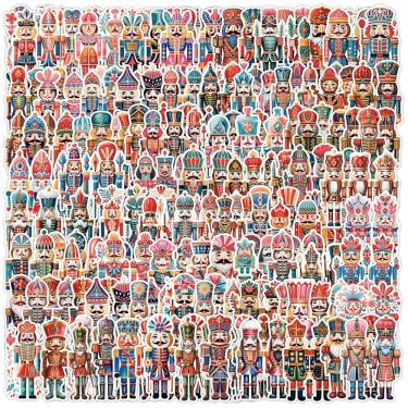 Imagem de Pacote de adesivos: 100 peças, tema de quebra-nozes, desenho animado nórdico, grafite