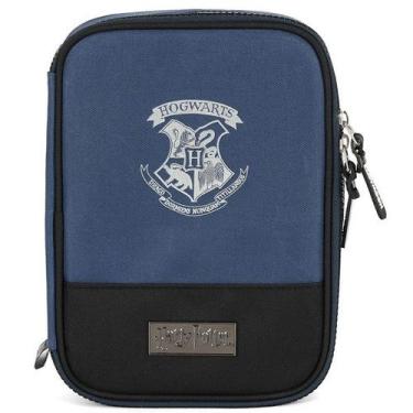 Imagem de Estojo BOX Escolar HARRY Potter Luxo Azul Luxcel